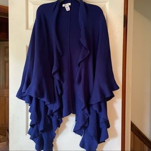 Coldwater Creek Cobalt Blue Shawl Wrap